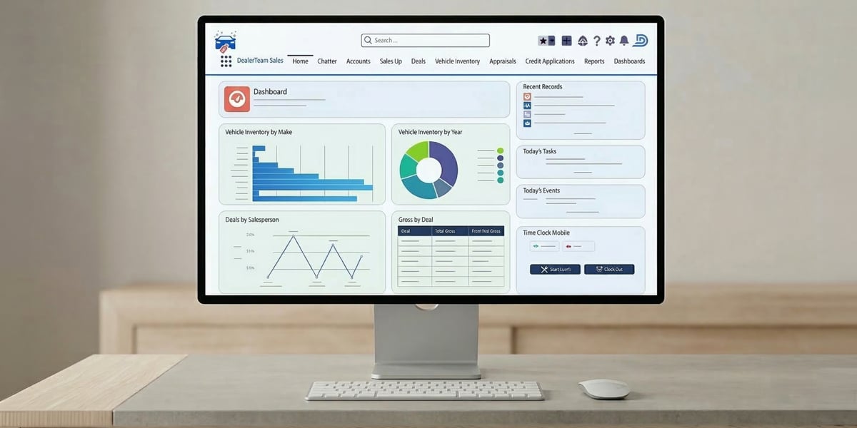 A dashboard image showing examples of native components in a generic page layout 
