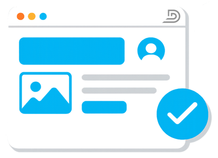 A dashboard image showing examples of native components in a generic page layout 